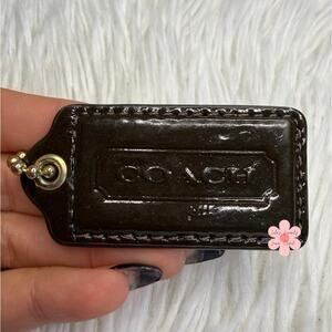 2"  COACH Patent Leather Fob Bag Charm Hang tag Hangtag